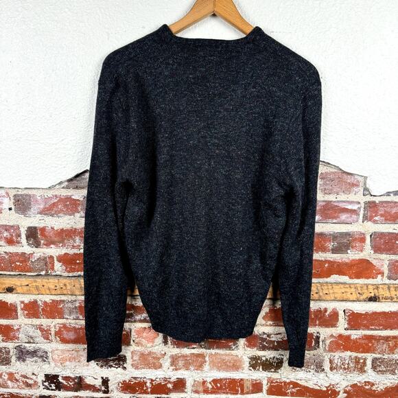 Vintage William John Sweater Size Large Grey V Neck Pullover Union Made USA 80s - Picture 5 of 5